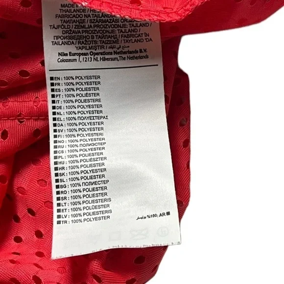 NIKE women’s red mesh crop top size S - Picture 5 of 5